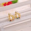 Flairs New York Drop Dangle Earrings Set (Multicolored Crown Pearl,