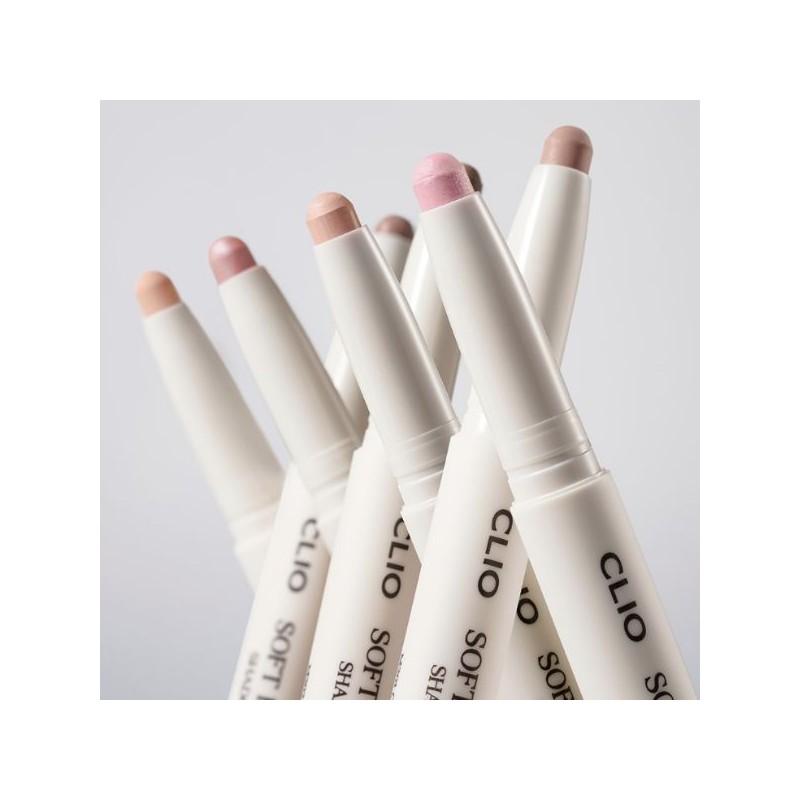 CLIO Soft Blending Shadow Stick 1.4g [Shimmer/Matte/Glitter], Color:S101. Fallin Peony