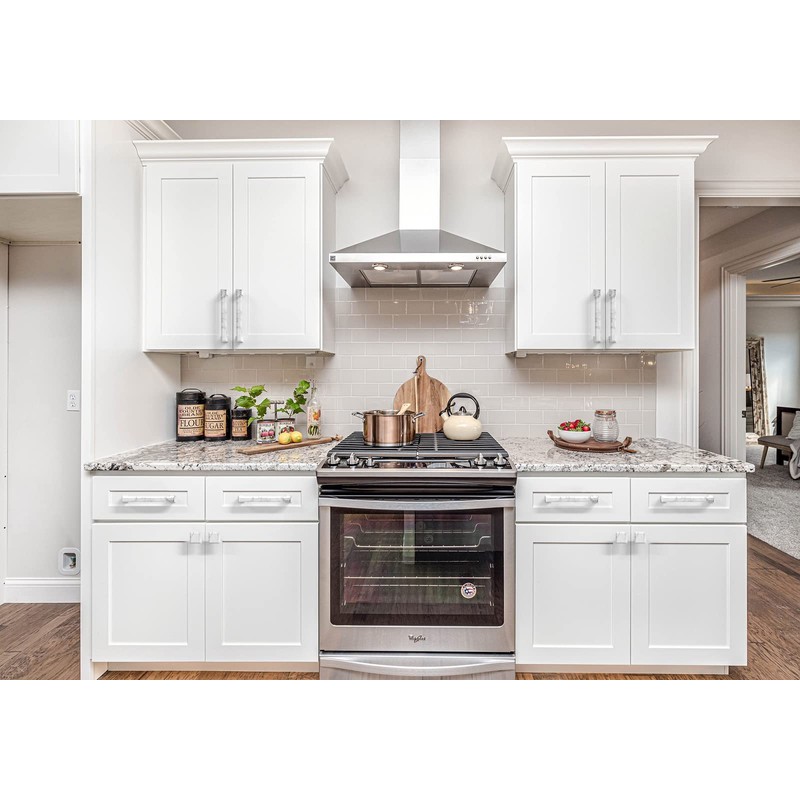 9BUILD 10 Pack 11.3 inch Cabinet Handles White Marble Cabinet
