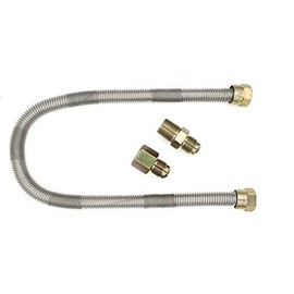 Dante Products 1/2" X 48" Whistle-Free Stainless Gas Connector Hose for NG or LP Fire Pits, Fireplaces and Appliances
