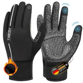 TIBISI Cycling Gloves Winter Thermal for Men & Women Warm Windproof Touchscreen Non-Slip Shock Absorbing Outdoor Running Cycling Mountain Bike Gloves, Unique-07