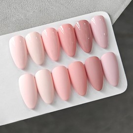 BORN PRETTY Pink Gel Nail Polish 6 Colors,Soft Nude Pink Valentine's Day Gift Nail Art Manicure DIY Salon Home