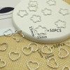 100PCS Silver Star and Silver Love Shape Braids Ring Accessories
