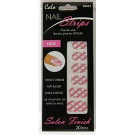 Cala Nail Strips - Pink & Silver 86854