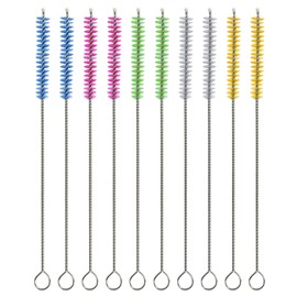 Pack of 10 Coloured Straw Cleaning Brush, Test Tube Brush, Detail Brush, Cleaning Brush, Bottle Brush, Can Be Used for Cleaning Bottles, Teats, Coffee Machines etc. (20 cm)