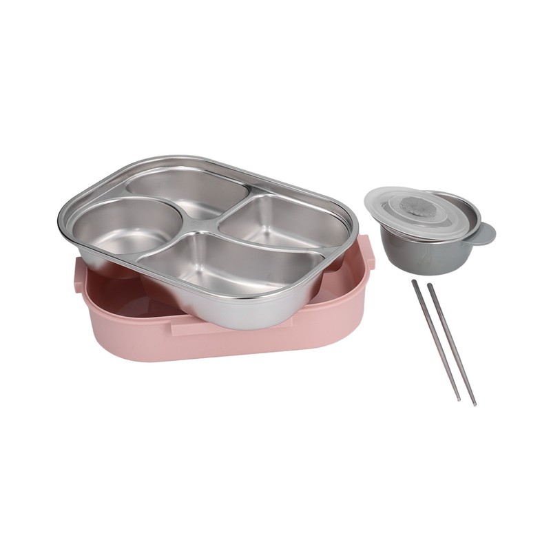 Stainless Steel Lunch Box Office Worker Student Children's Canteen Compartment