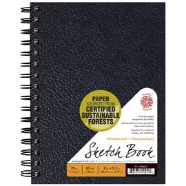 Pentalic Sketch Book, Wirebound, 4-Inch by 6-Inch
