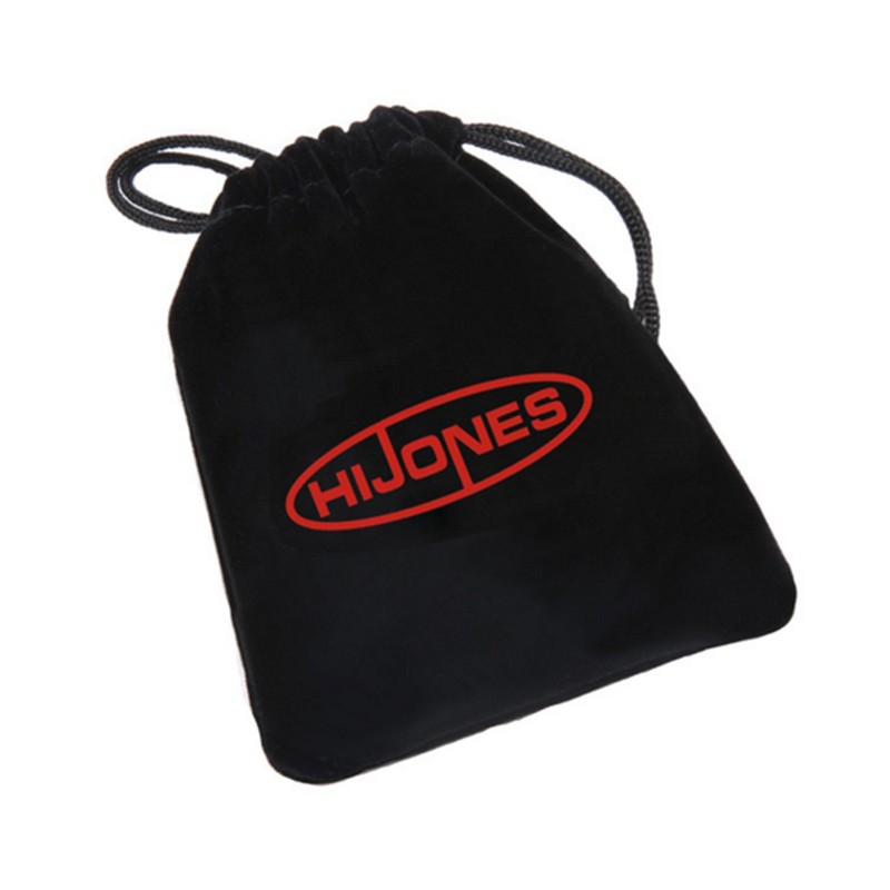 HIJONES Men'S Stainless Steel With Big Red Stone Black Ring