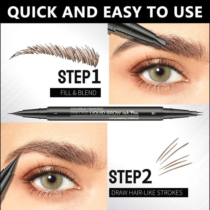 Waterproof Microblading Eyebrow Pen - 2 in 1 Double Ended