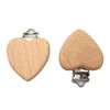 Arakierst 10pcs Natural Wood Suspender Pacifier Clips Cute Beech Wooden