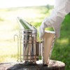 New Bee Hive Smoker Stainless Steel w/Heat Shield Beekeeping Equipment