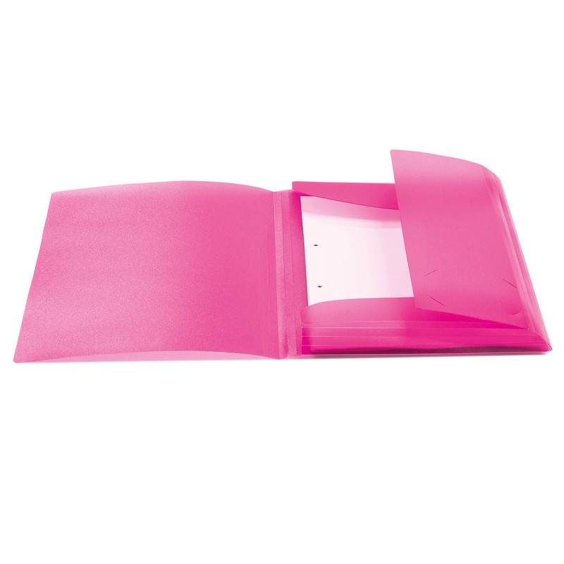 HERMA Elastic Folder Translucent in Pink, A4, Sturdy Plastic, with