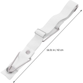 OUNONA Fijadores Ajustables para Sábanas y Edredones, 4 Piezas en Color Blanco, Clips Antideslizantes Bandas Elásticas Anchas para Fijación Segura en Colchones y Protección de Telas, Uso