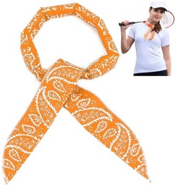 parakeet Cooling Towel, Neck Cooler, Summer Scarf, Cooling Goods, Summer, Cooling, Heat Protection, One Size Fits All, orange