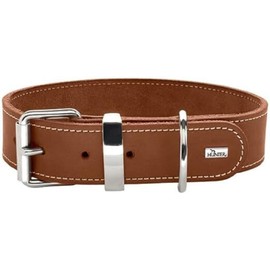 Hunter Aalborg Special Dog Collar with Robust Soft Cowhide Leather and Stylish Stitching