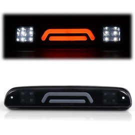 DOTCOM LED 3rd Brake Light,Compatible with Ford F250 F350 F450 F550 SD Super Duty 1999-2016/Fit Ford Ranger 1993-2011,Third Rear High Mount Stop Lamp Tail Cargo Lamp,Smoky Lens Black Housing