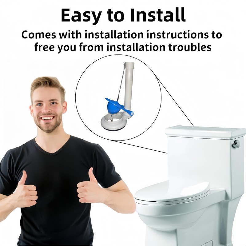 Banhey Toilet Flush Valve Assembly, 3 Inch, Compatible with One