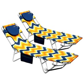 SUNNYFEEL Beach Lounge Chair, Backpack Reclining Beach Chairs Lay Flat, Sun Face Down Tanning Chair, Folding Camping Chairs Portable Camp Cot with Backpack Straps for Outdoor/Picnic/Lawn