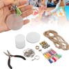 75 Pcs Keychain Blanks Tassel Set Double Sided Dye Sublimation