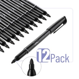 Mr. Pen Mr. Pen- 12 Pack Set, Fine Tip, Permanent Markers Black Colors