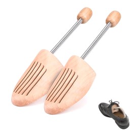 Ianulus Wooden Shoe Stretcher, Extra Strong Shoe Stretcher, Shoe Tree with Steel Spring, Shoe Kink Protector Made of Natural Wood, for All Shoes, Kink Protection, Shoe Stretcher Breathable, Original