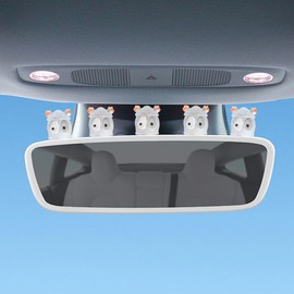 DUSCOKE 5PCS Cute Ghost Car Dashboard Ornament, Funny Auto Rear View Mirror Accessories, Vehicle Interior Decorations Ornament Accessories for Home, Office, Garden (Ghost)