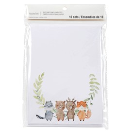 Recollections Woodland Animals Flat Cards & Envelopes, 5”; x 7”;