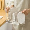 Poeland Plate Holders Organizer, Dish Drying Rack for Kitchen Cabinet