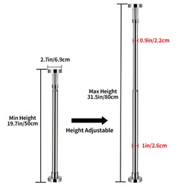 Sanbege 2 Pcs Undermount Sink Brackets Adjustable, Stainless Steel Sink Support, Drill-Free Installation and Repair Kit System for Kitchen, Bathroom (19.7"-31.5")