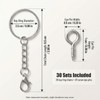 30 Sets Keychain Rings and Keyring Chains Set
