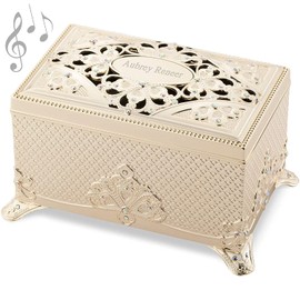 Soft Gold Anastasia Musical Keepsake Box (Free Customization) - Things Remembered