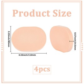 GORGECRAFT 4 Stück Gesichtsreinigungsschwamm Wiederverwendbare Schwämme Zum Abschminken Ovale Gesichtswaschschwämme PeachPuff Make Up Schwämme Für Die Grundierung Des Gesichts Tägliche Reinigung Sanft
