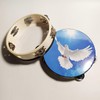 1 Pcs Tambourine Dove Bible Double Row Jingle Tambourine for