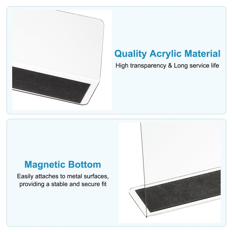PATIKIL 4 Pack Shelf Dividers for Closet Organization, 11.1x1.6x4.8 Acrylic