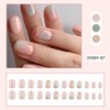 Short Press on Nails Square Fake Nails Acrylic Nails Press