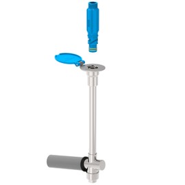 Aquor Ground Hydrant, Frost Proof Yard Hydrant, Lead-Free with Drain Port, Self-Cleaning, Maintenance-Free and Frost Free Outdoor Faucet - Bury Depth 12 inch, Aquor Blue