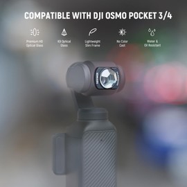 NEEWER Kaleidoscope Prism Filter Compatible with DJI Osmo Pocket 3 / Pocket 4 / Xtra Muse, Magnetic HD Gimbal Camera Lens Filter + Screen Protector Accessories, FL-C39