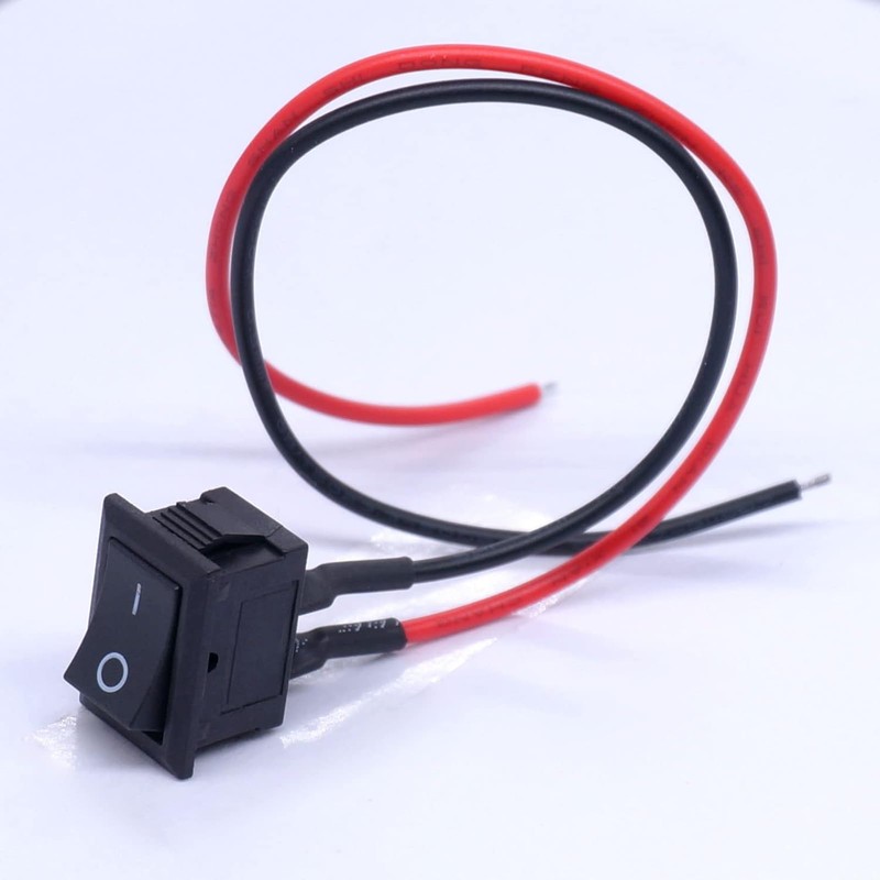 10Pcs Rocker Switch ON/Off 2Pin Latching Square SPST Toggle Switch