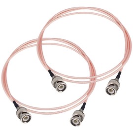 Boobrie 2 x RG316 BNC Cable BNC Male to Male Cable 1M Low Loss 50 Ohm HD-SDI Coaxial Cable for Antenna Analyzer CB Radio Security CCTV Camera