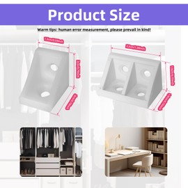 White L Brackets 100 Pack - Heavy Duty Corner Braces for Shelves, Furniture, Cabinets - Easy Installation, Multi-Scene Use, Secure 2-Hole & 4-Hole Brackets for Homeowners, Carpenters, DIY Projects