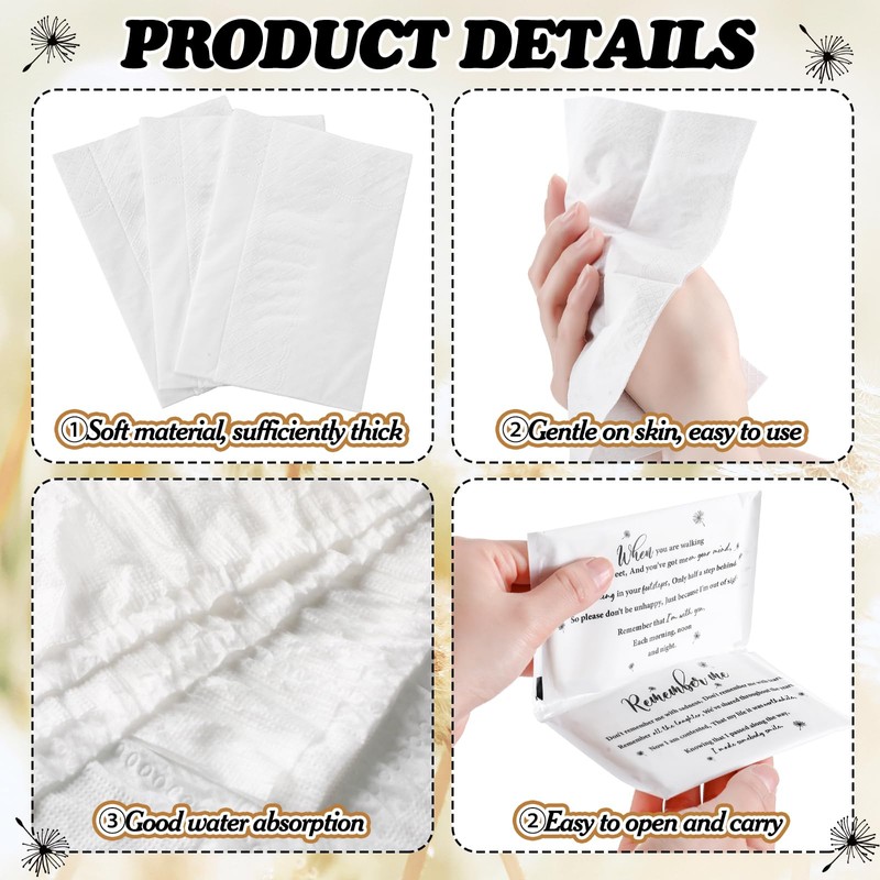 50 Bulk Funeral Tissues Packs Facial Tissue 3 Ply Favor,