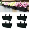 LaLaGreen Railing Planter (4 Pack, 14 Inch) Black Metal Rectangle