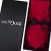 OcioDual Mens Tie Set Tie & Pocket Square Plaid Handmade