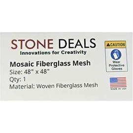 Stone Deals Mosaic Mesh for Back Mounted Tile, 48" X 48", Non Sticky