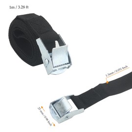 MUKCHAP 20pcs 1m x 25mm Tie Down Straps Lashing Straps with Clamping Lock Black Tie Down Strap Bicycle Carrier Adjustable Tie Down Straps for Motorcycle Luggage