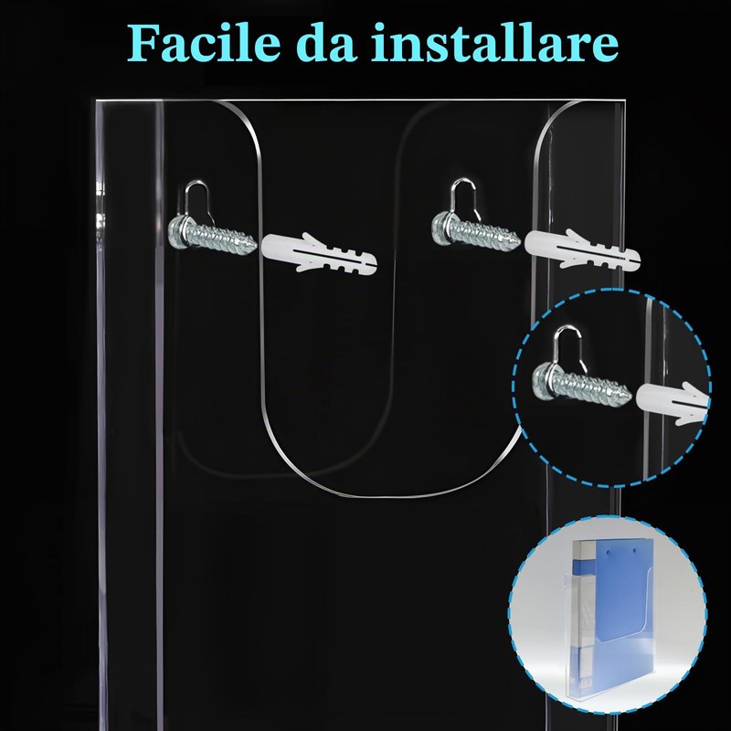 GAESHOW 5PZ Porta Volantini da Parete Formato A6, Portadocumenti a
