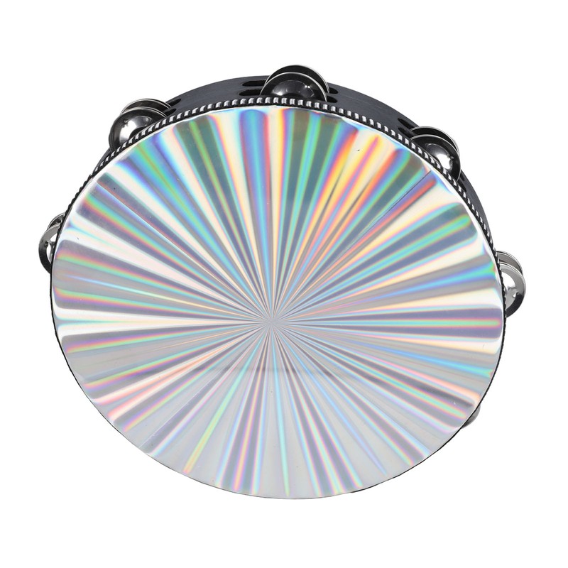 Radiant Tambourine Reflective Clear Crisp Sound Double Row Bell Drum
