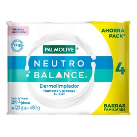 Jabón Palmolive Dermolimpiador en Barra 4 pzas 120 g
