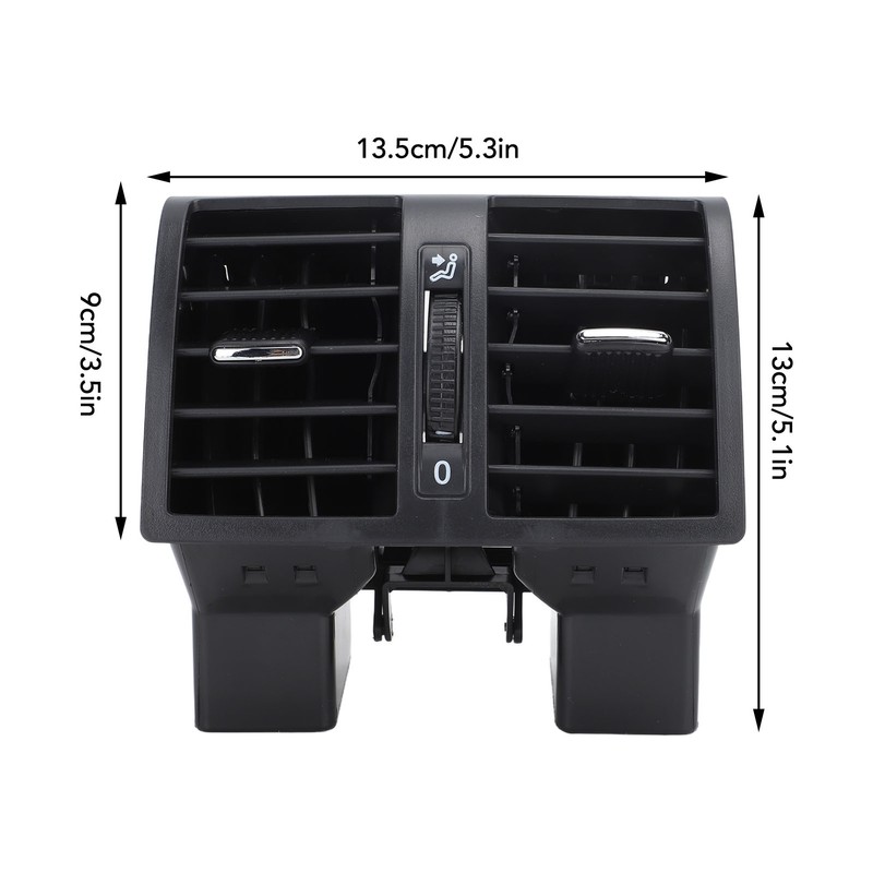 Car Rear Center Air Conditioning Outlet Vent Nozzle 1TD819203 Black