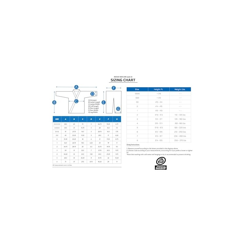 REEVO Student Judogi - Blue, 2